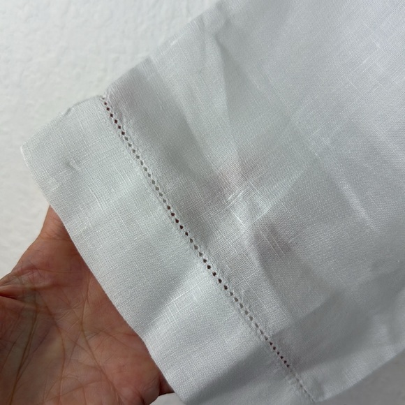 Perfect Eileen Fisher x Garnet Hill Sleepware 100% linen shirt dress - Picture 3 of 6